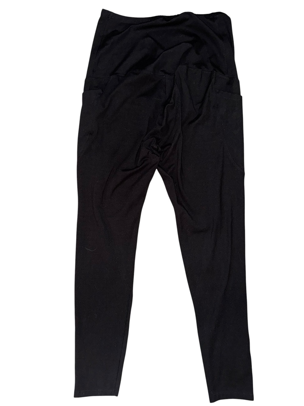 Maternity Black Yoga Leggings Stretch Full Panel Activewear Approx Large 12 14
